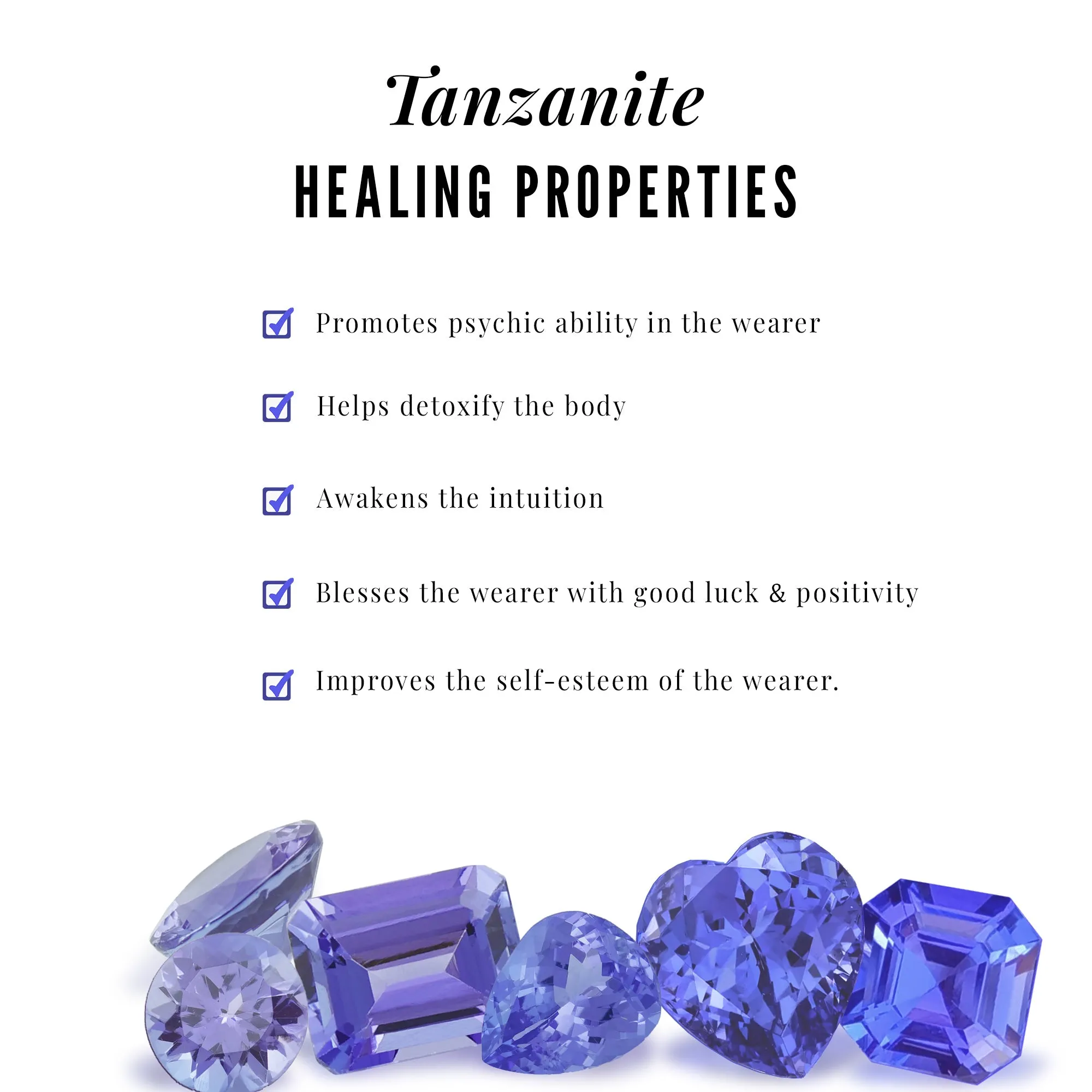 1.25 CT Simple Tanzanite Two Stone Infinity Stud Earrings