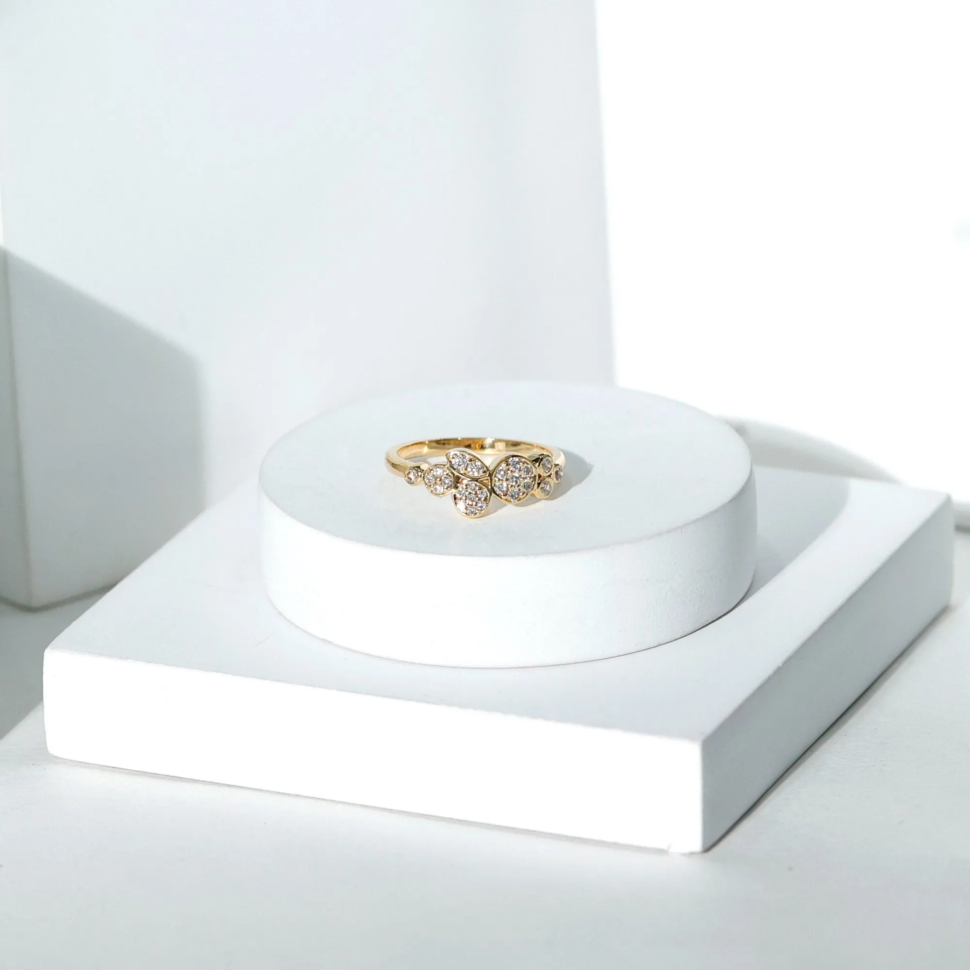 1/4 CT Illusion Set Round Diamond Cluster Engagement Ring