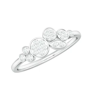 1/4 CT Illusion Set Round Diamond Cluster Engagement Ring