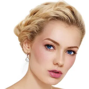 14K Solid Rose Gold Leverback Earrings Rose Topaz Certified