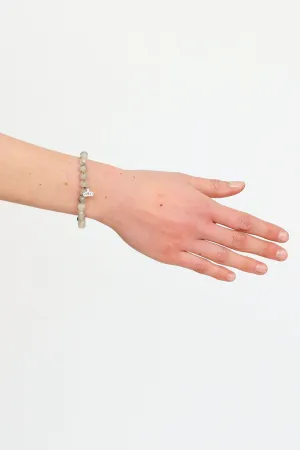 14K White Gold & Quartz Bracelet