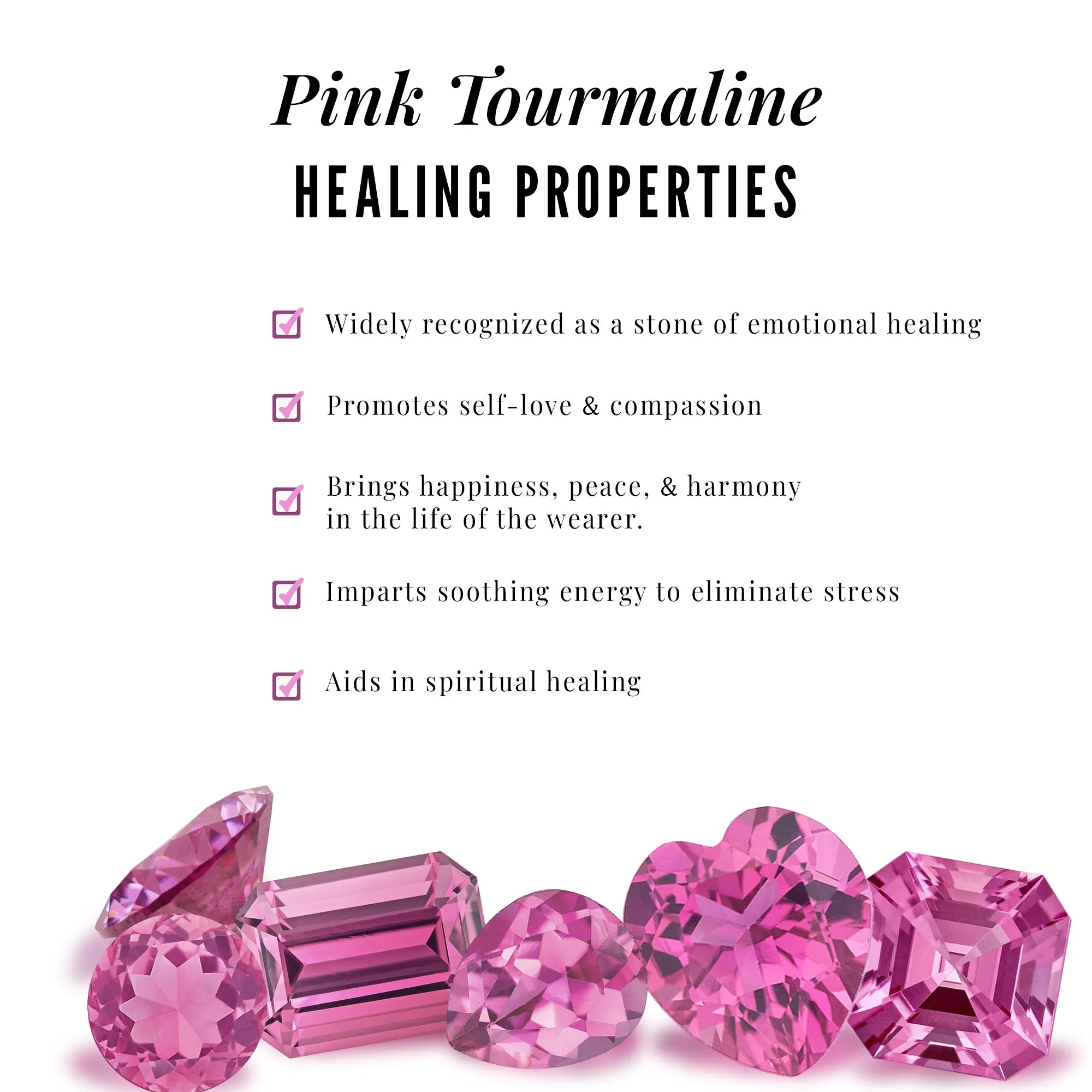 4.5 MM Natural Pink Tourmaline Solitaire Stud Earrings in 8 Claw Prong Setting