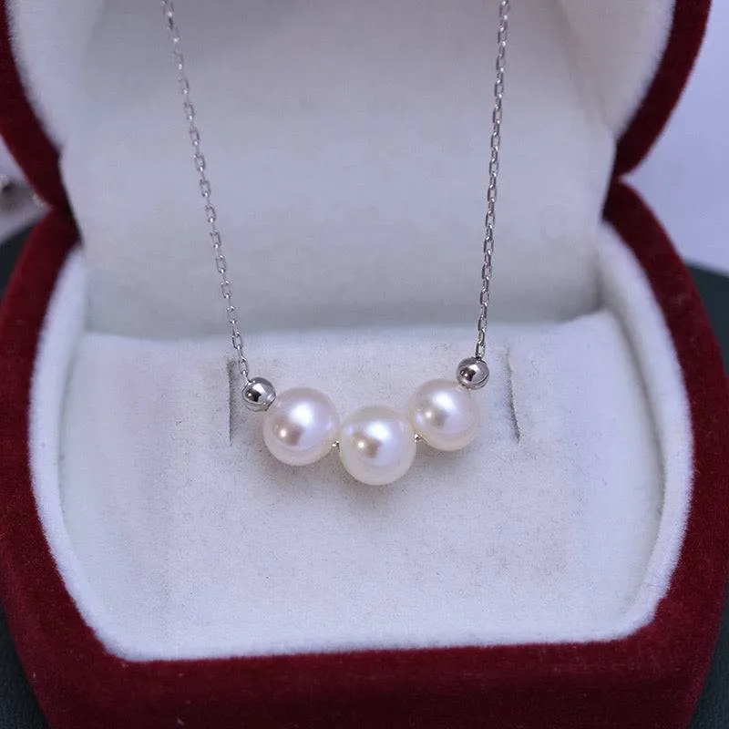 6-7mm Drops Smile Freshwater Pearl Necklace