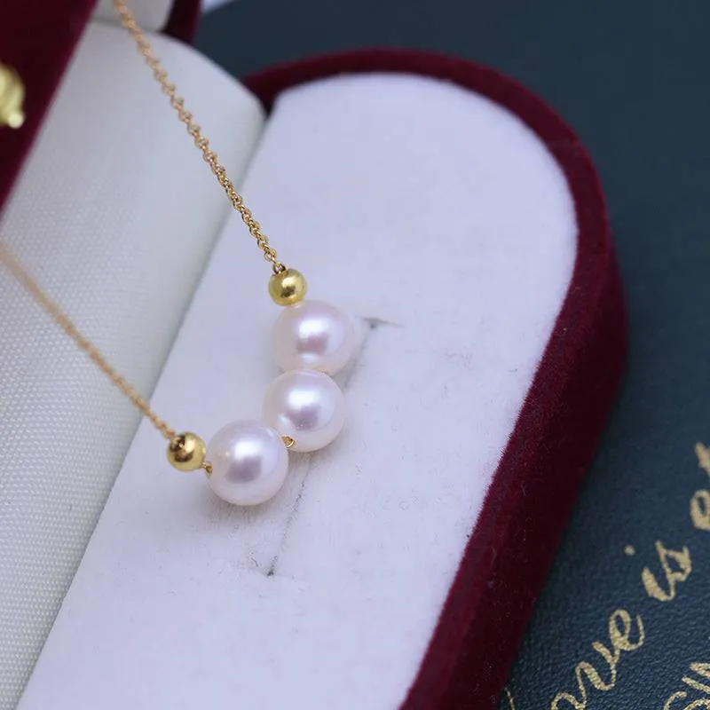 6-7mm Drops Smile Freshwater Pearl Necklace