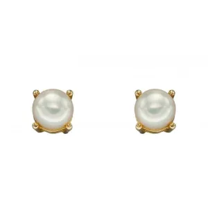 9ct June Fresh Water Pearl 4mm Stud Earrings GE2331