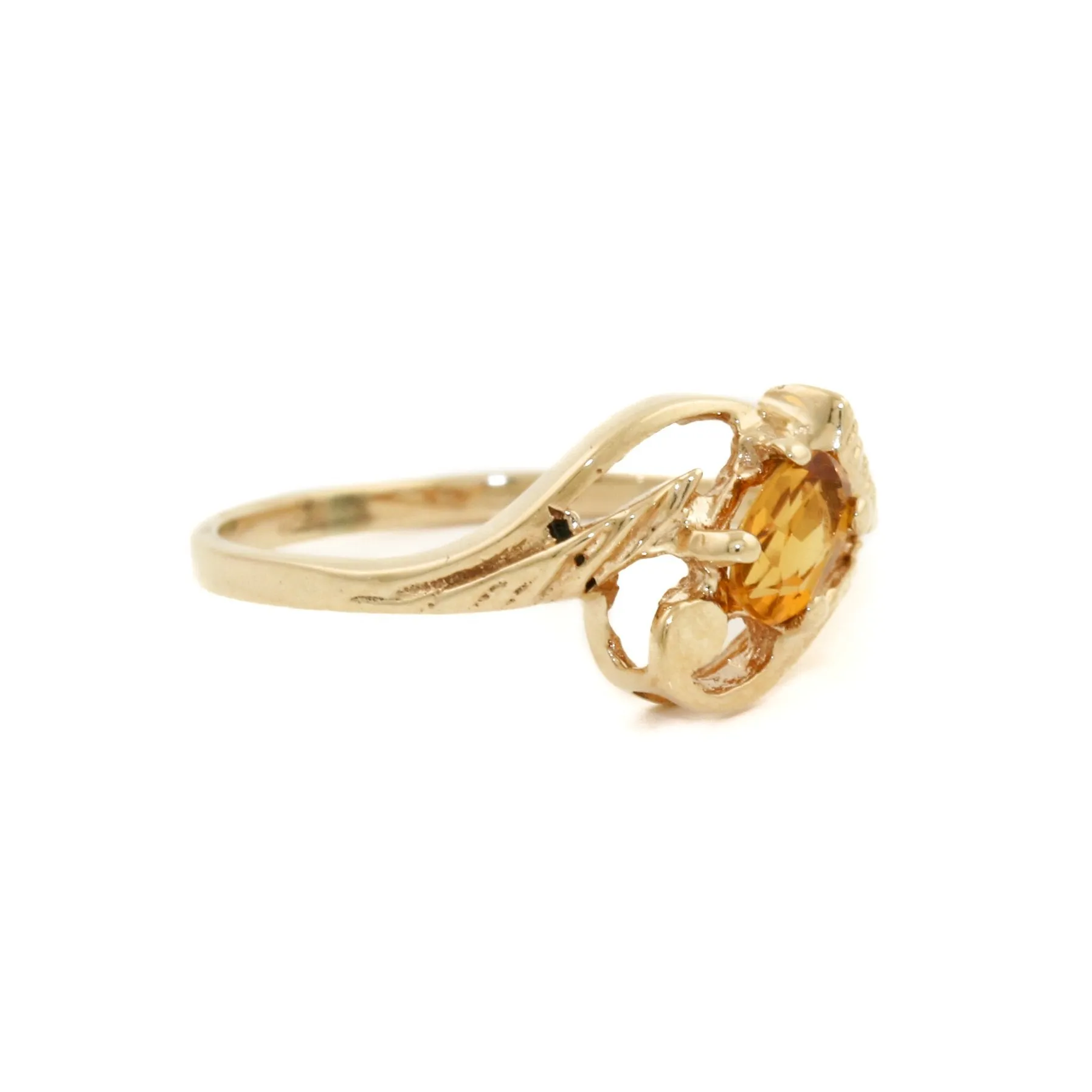 Abstract 10k Gold x Citrine Cocktail Ring