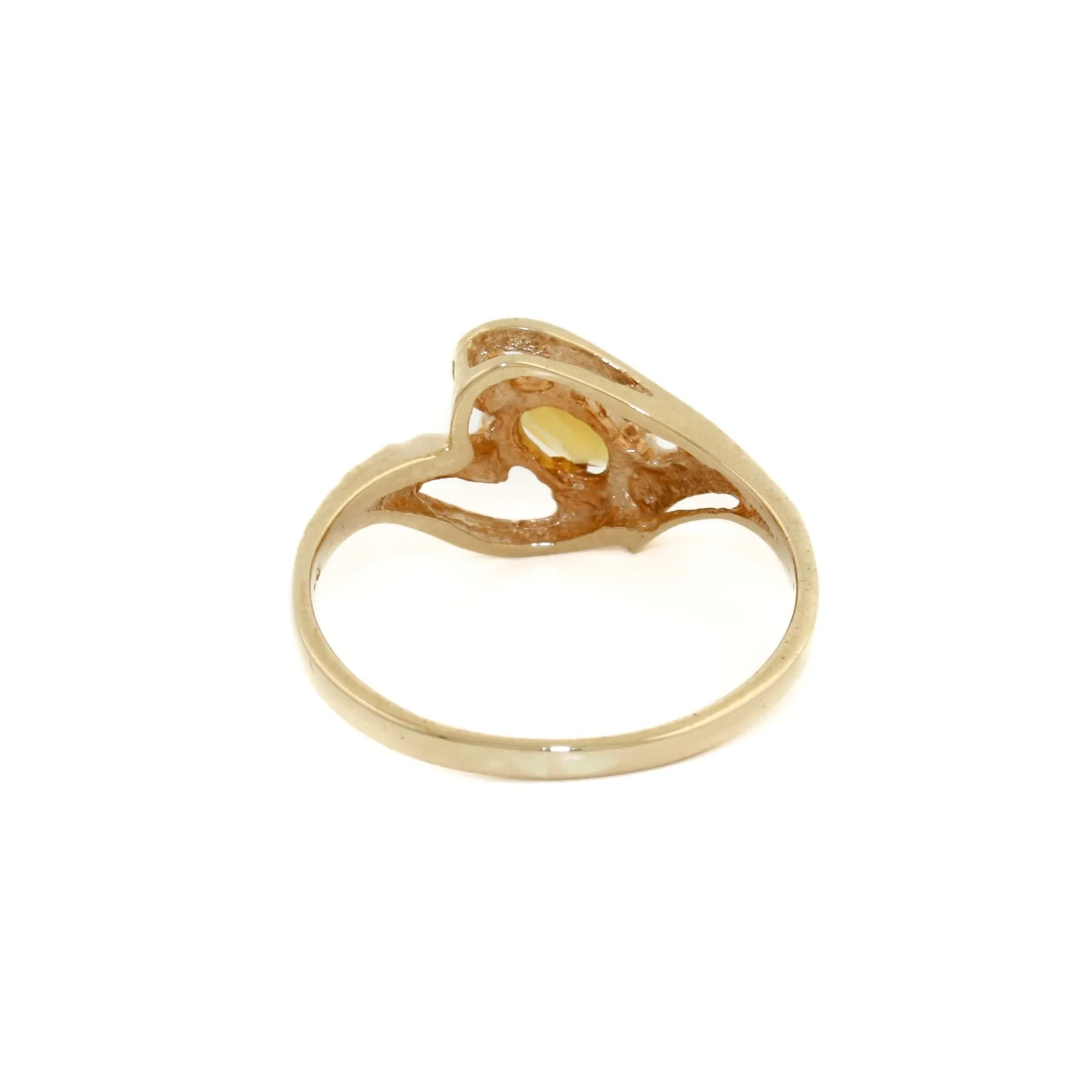 Abstract 10k Gold x Citrine Cocktail Ring
