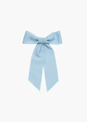 Alice Grosgrain Bow Barrette -- Powder