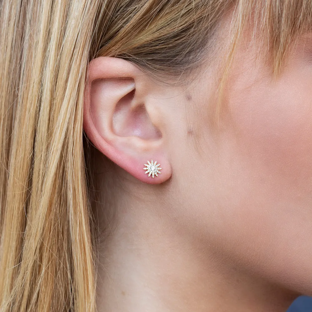 AURORA 0.24 CT. DIAMOND STARBURST STUD EARRING