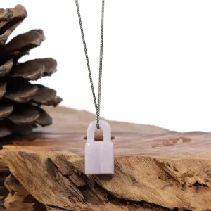 Baikalla Lavender Jadeite Jade Lock Necklace Pendant