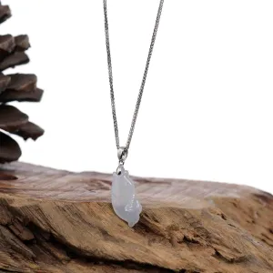 Baikalla "Prosperity Every Year (年年有鱼)" Lucky Fish Carving Pendant Necklace Natural Ice Jadeite Jade