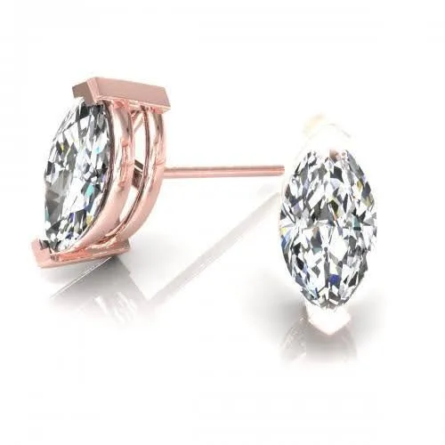 Bargain 0.25CT Diamond Stud Earrings in 14KT Rose Gold