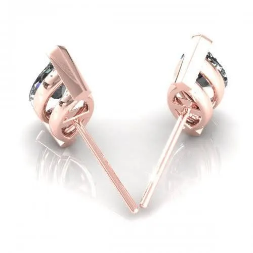 Bargain 0.25CT Diamond Stud Earrings in 14KT Rose Gold