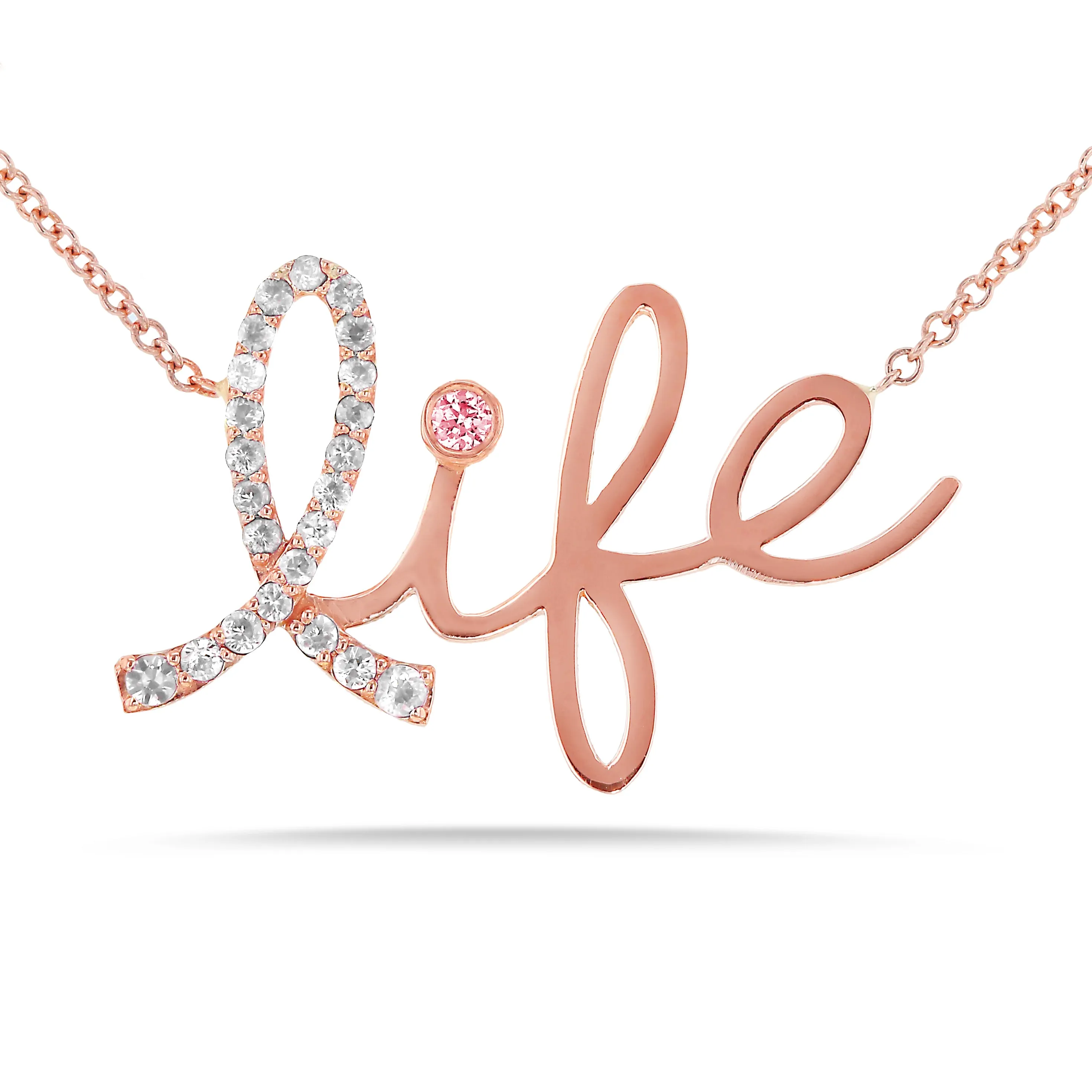 BCA Diamond & Pink Sapphire "Life"