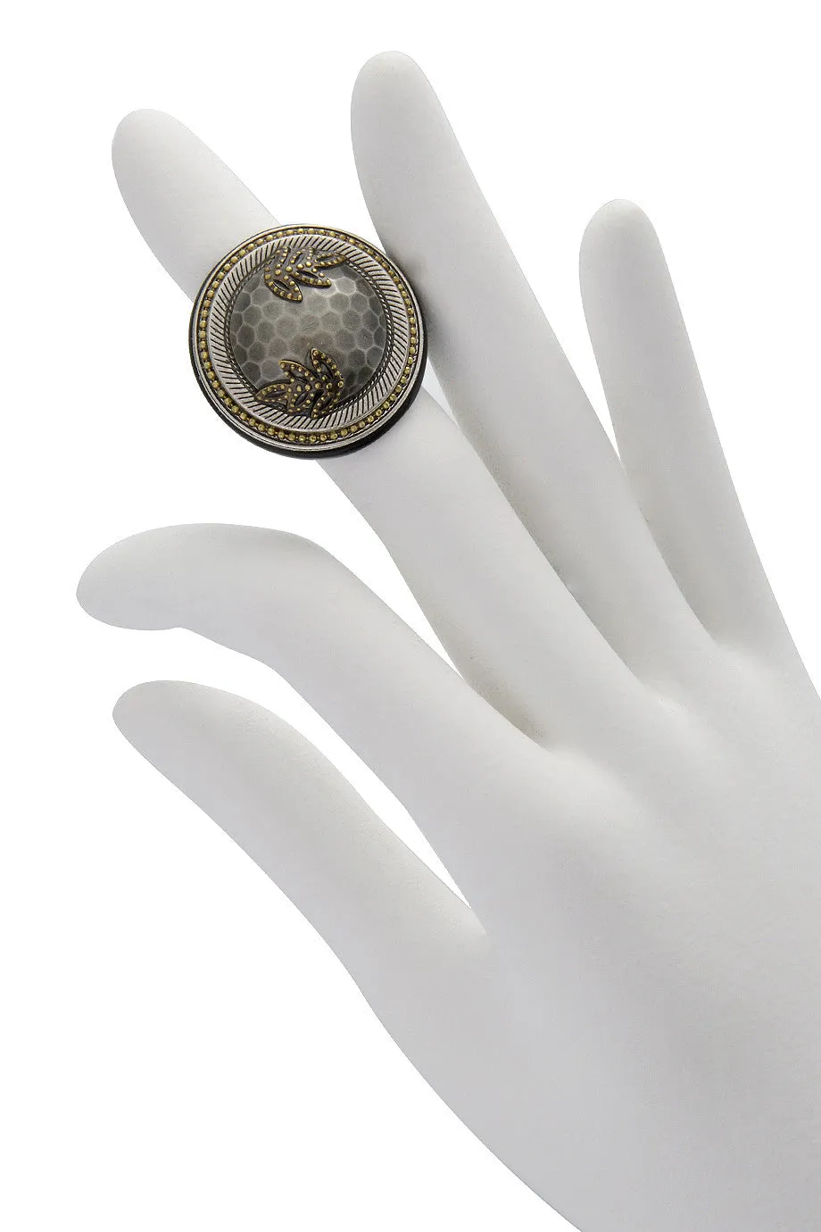 BEEHIVE Hammered Dome Cocktail Ring