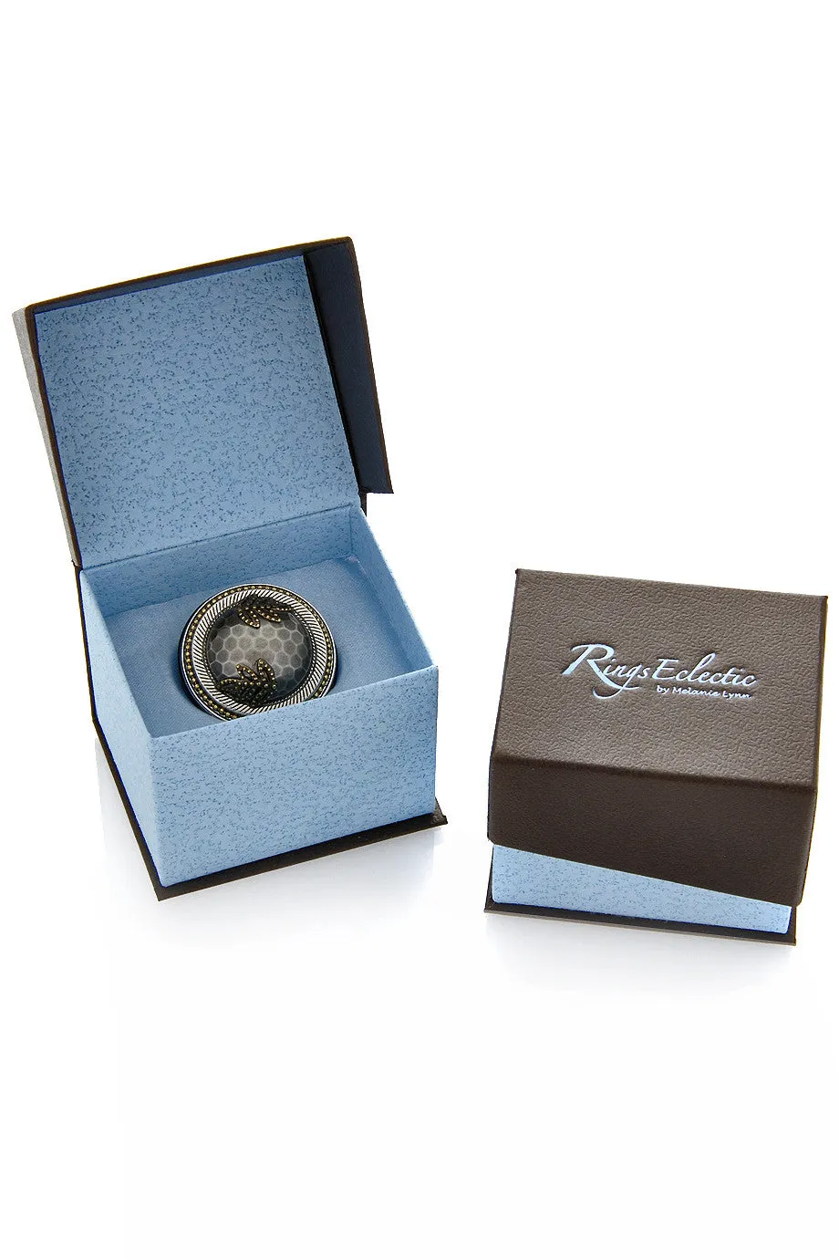BEEHIVE Hammered Dome Cocktail Ring
