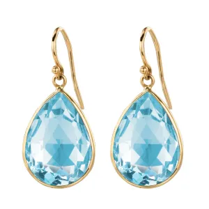 Blue Topaz Pear Shape Earrings