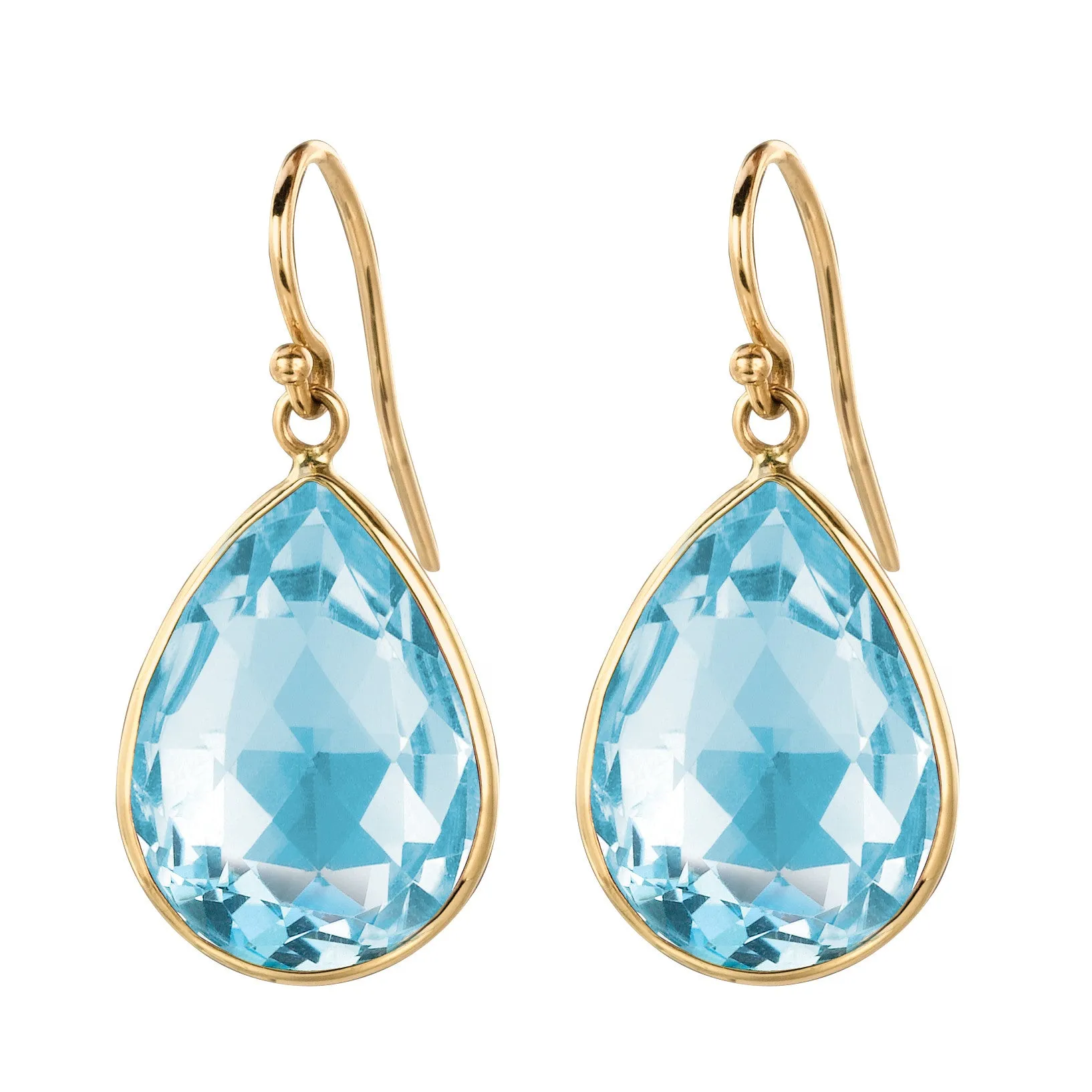 Blue Topaz Pear Shape Earrings