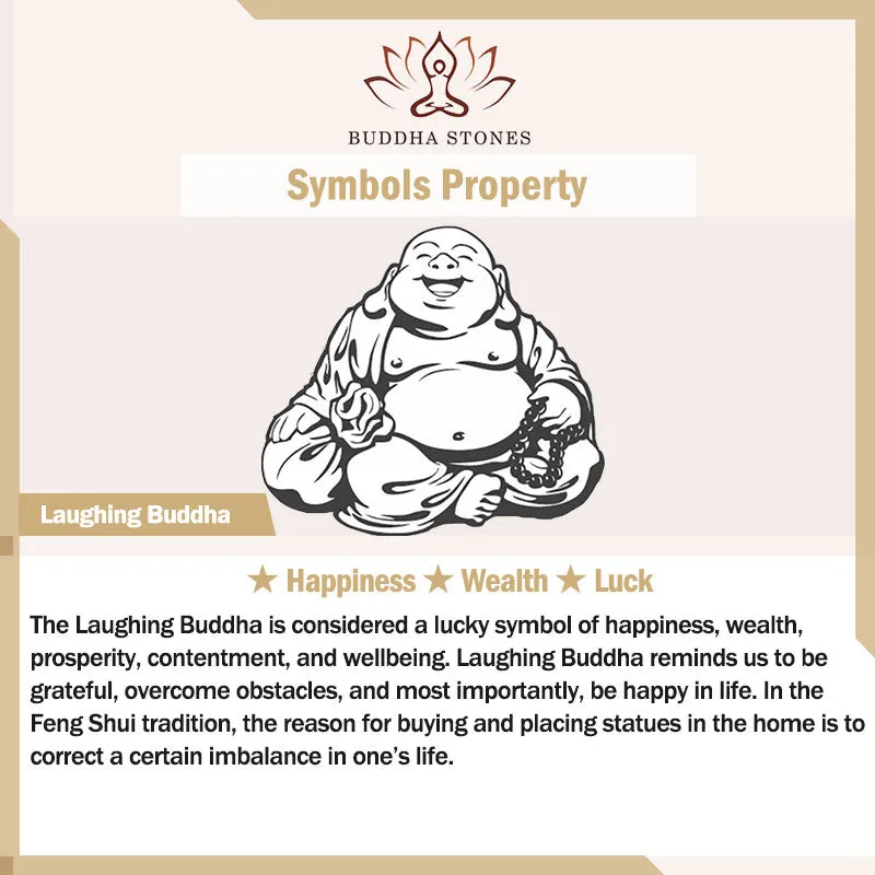 Buddha Stones 18K Gold Laughing Buddha Jade Abundance Necklace String Pendant