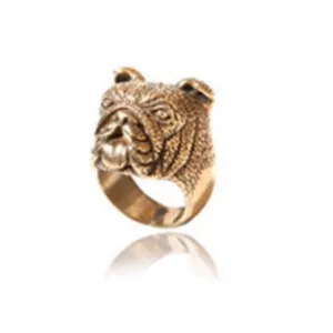 Bulldog Ring in Bronze