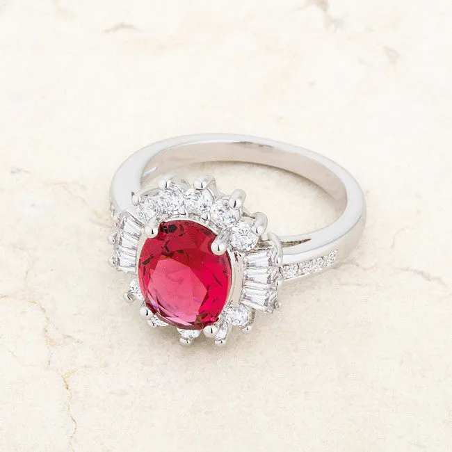 Chrisalee 3ct Fuchsia CZ Cluster Cocktail Ring | 4.5ct