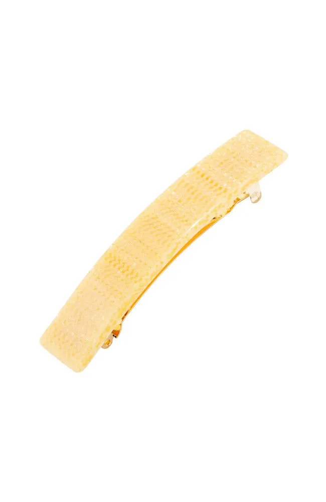 Classic Rectangle Barrette - Straw