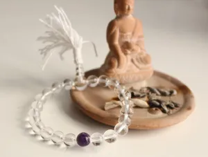 Clear Quartz Crystal Bracelet with Tassel