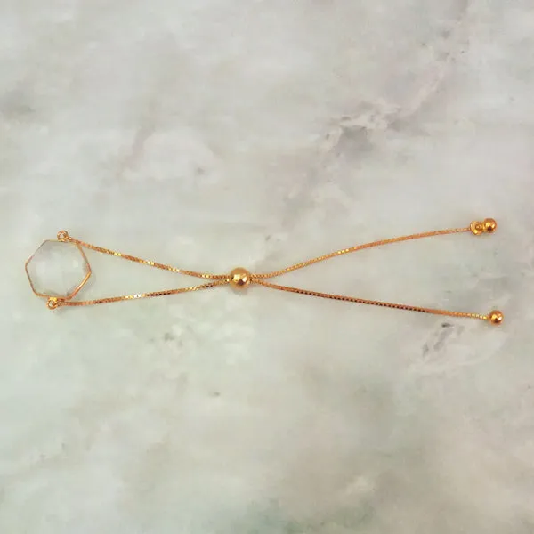 Clear Quartz Jeweled Bracelet