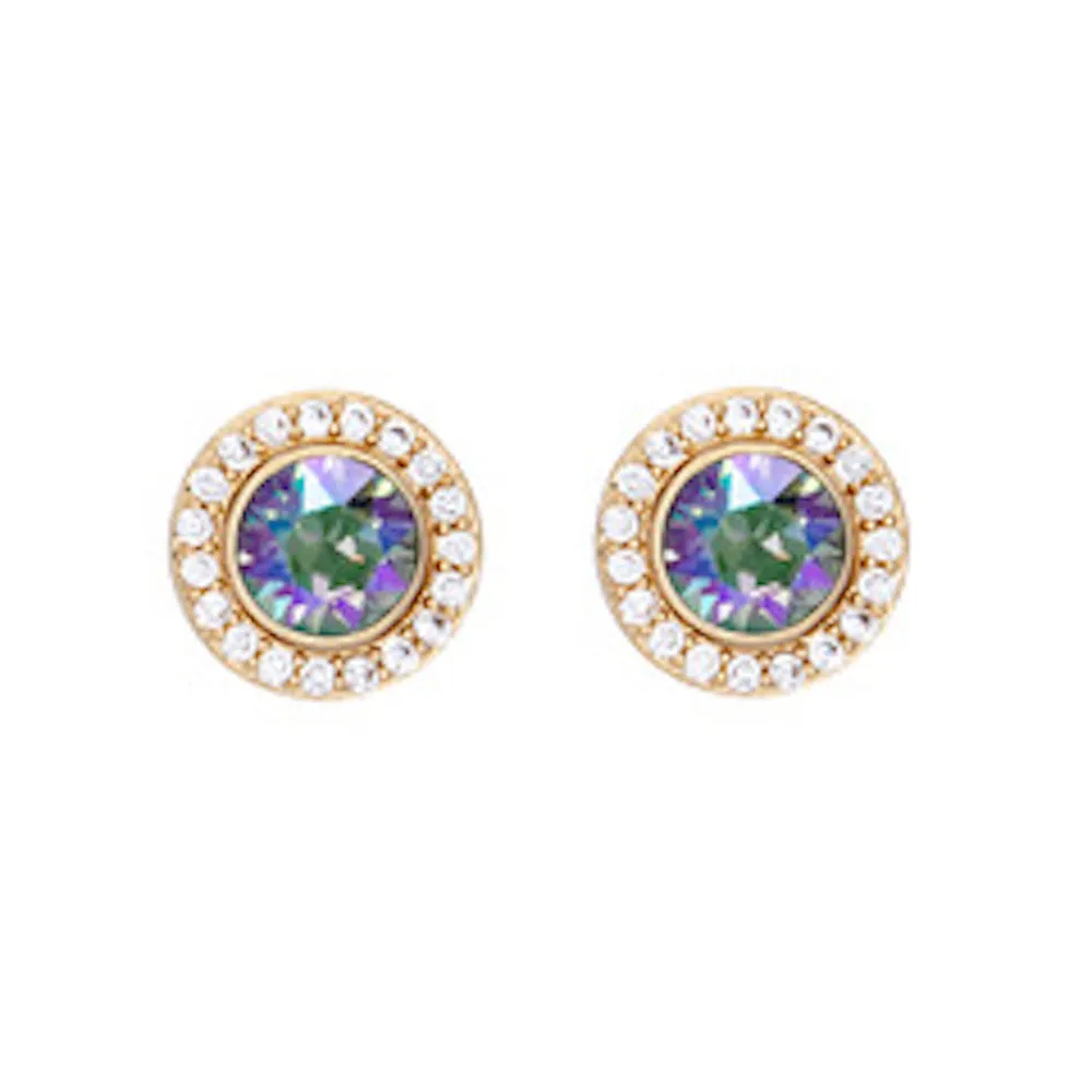 Crystal Two-Way Wear Halo Stud Earrings