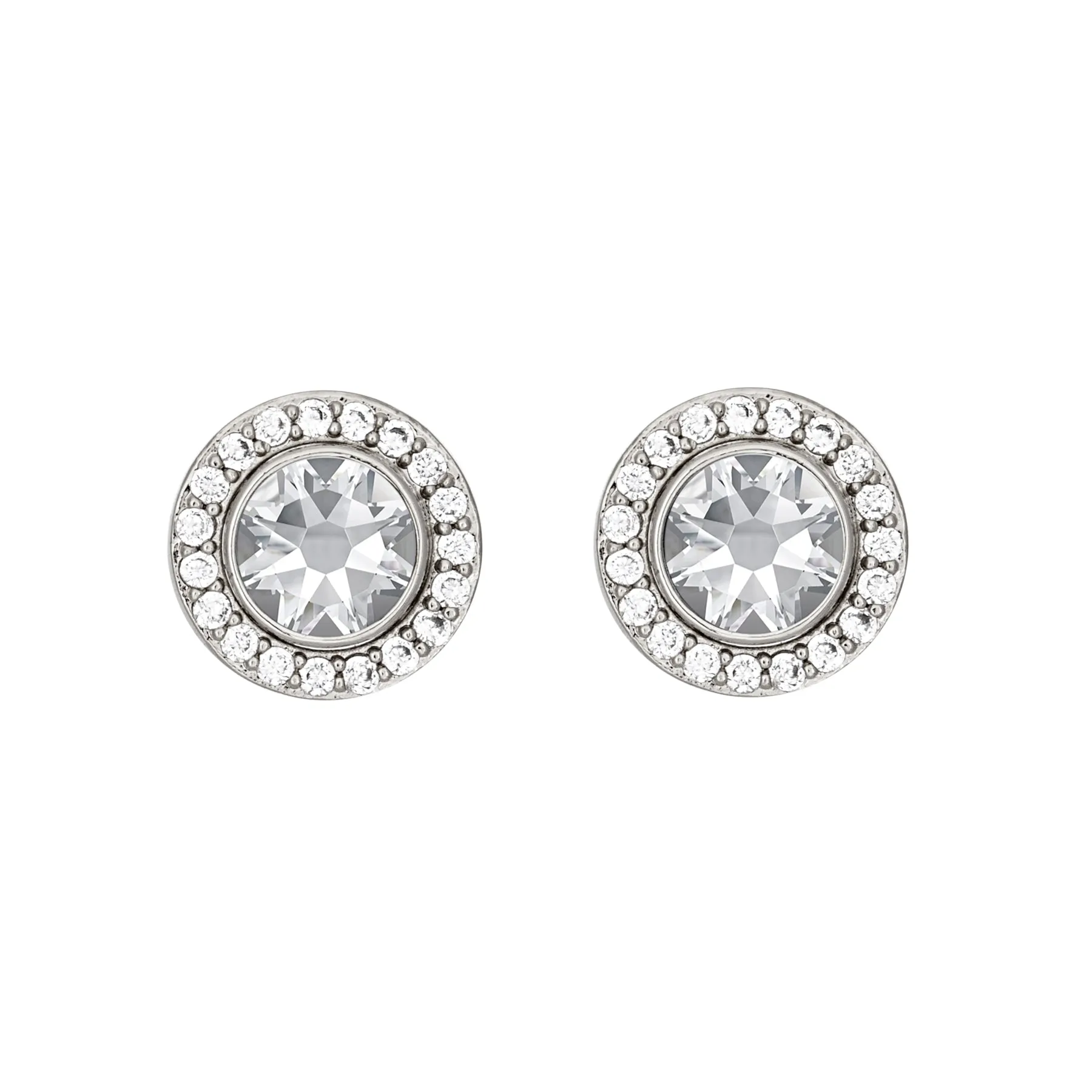 Crystal Two-Way Wear Halo Stud Earrings