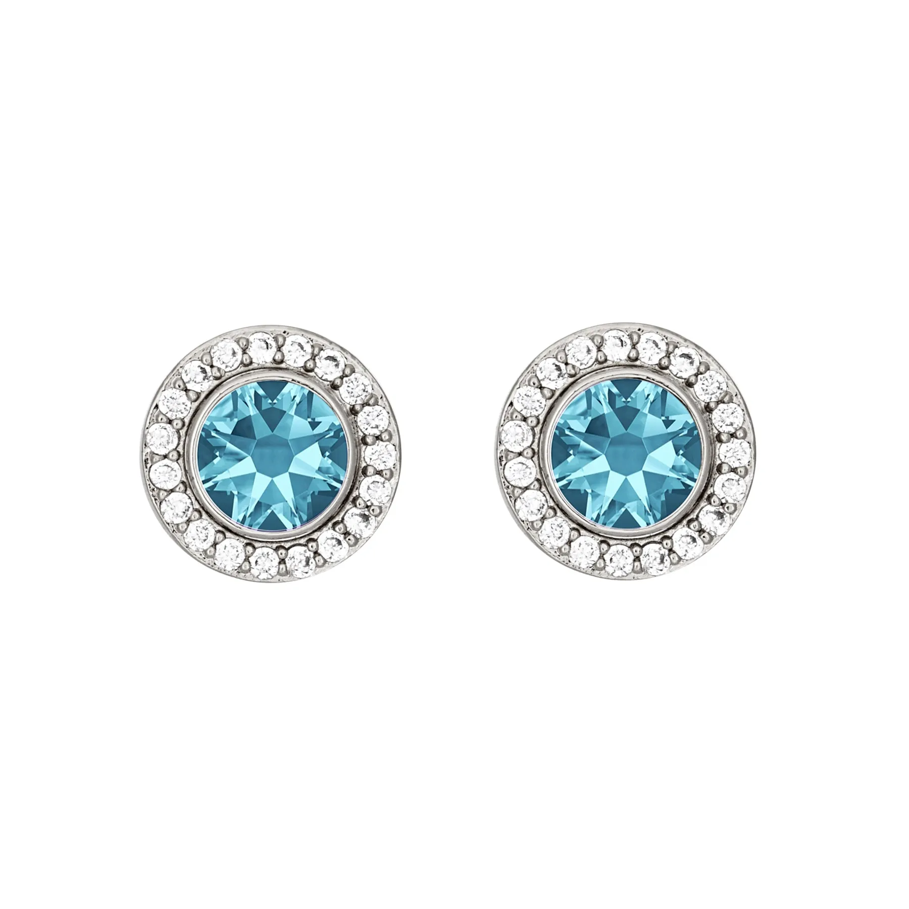 Crystal Two-Way Wear Halo Stud Earrings