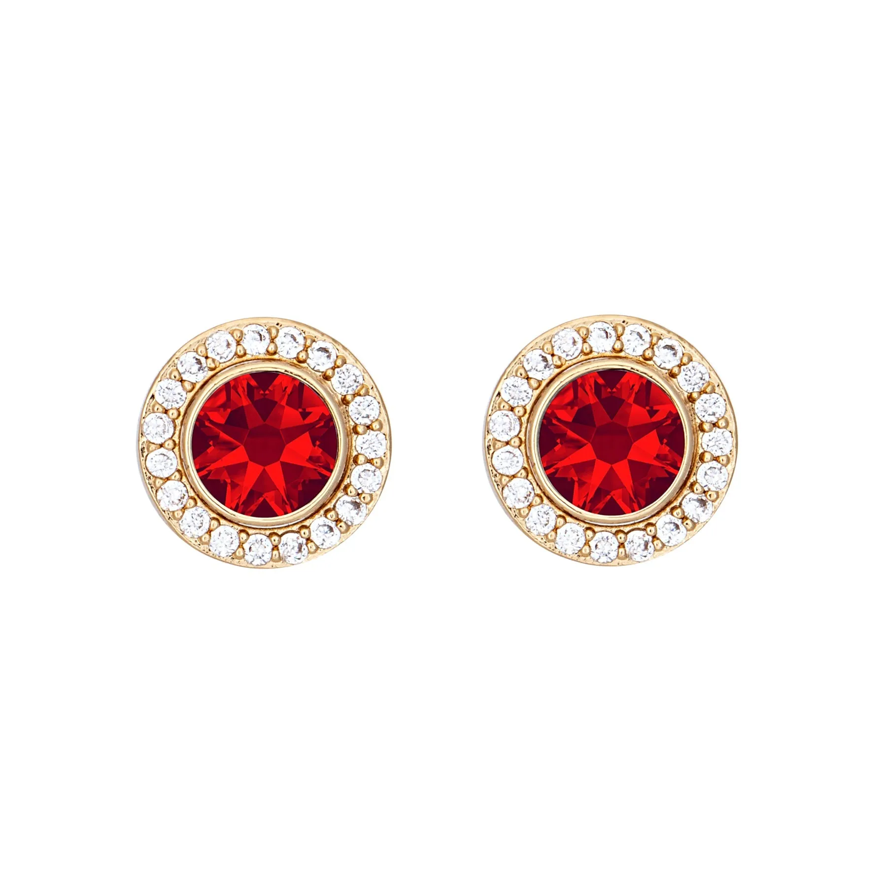 Crystal Two-Way Wear Halo Stud Earrings