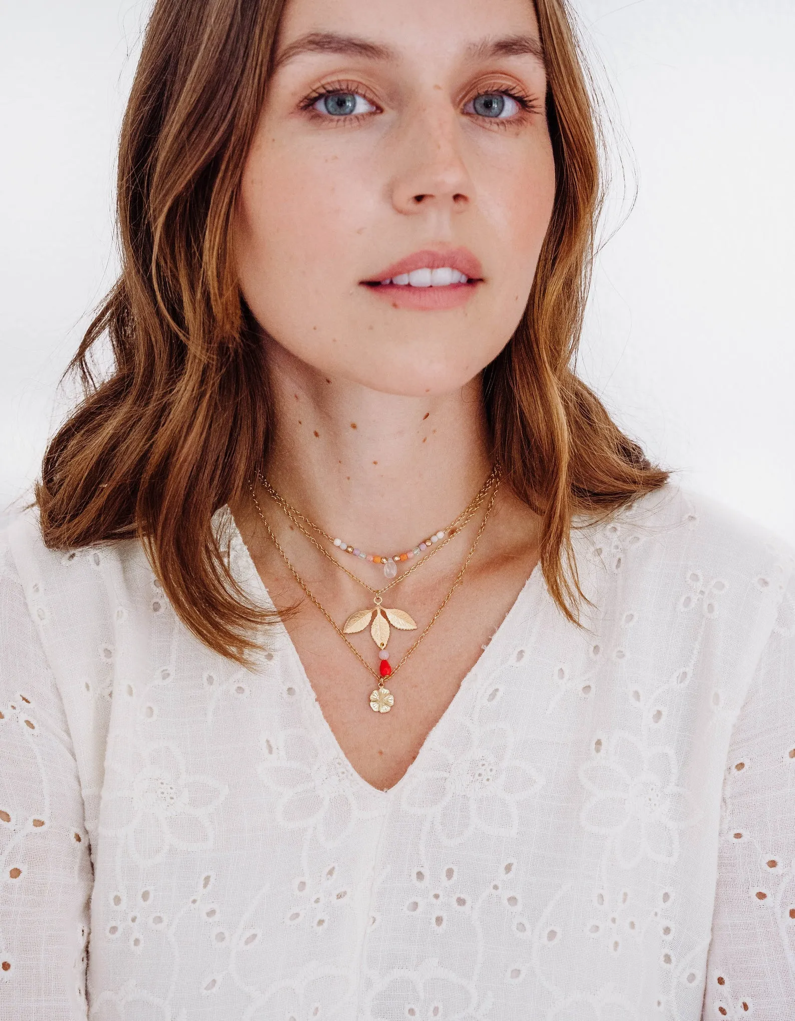 Dainty Pastel Moonstone Necklace