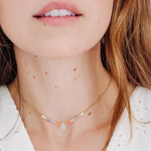Dainty Pastel Moonstone Necklace