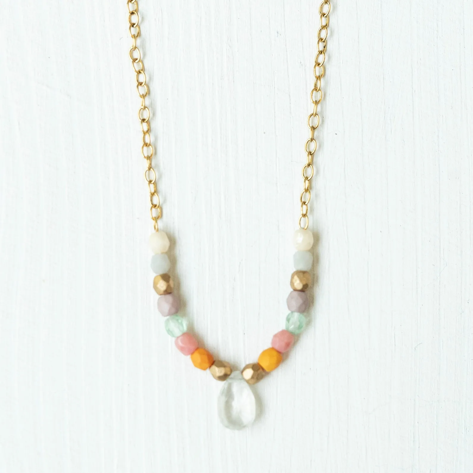 Dainty Pastel Moonstone Necklace