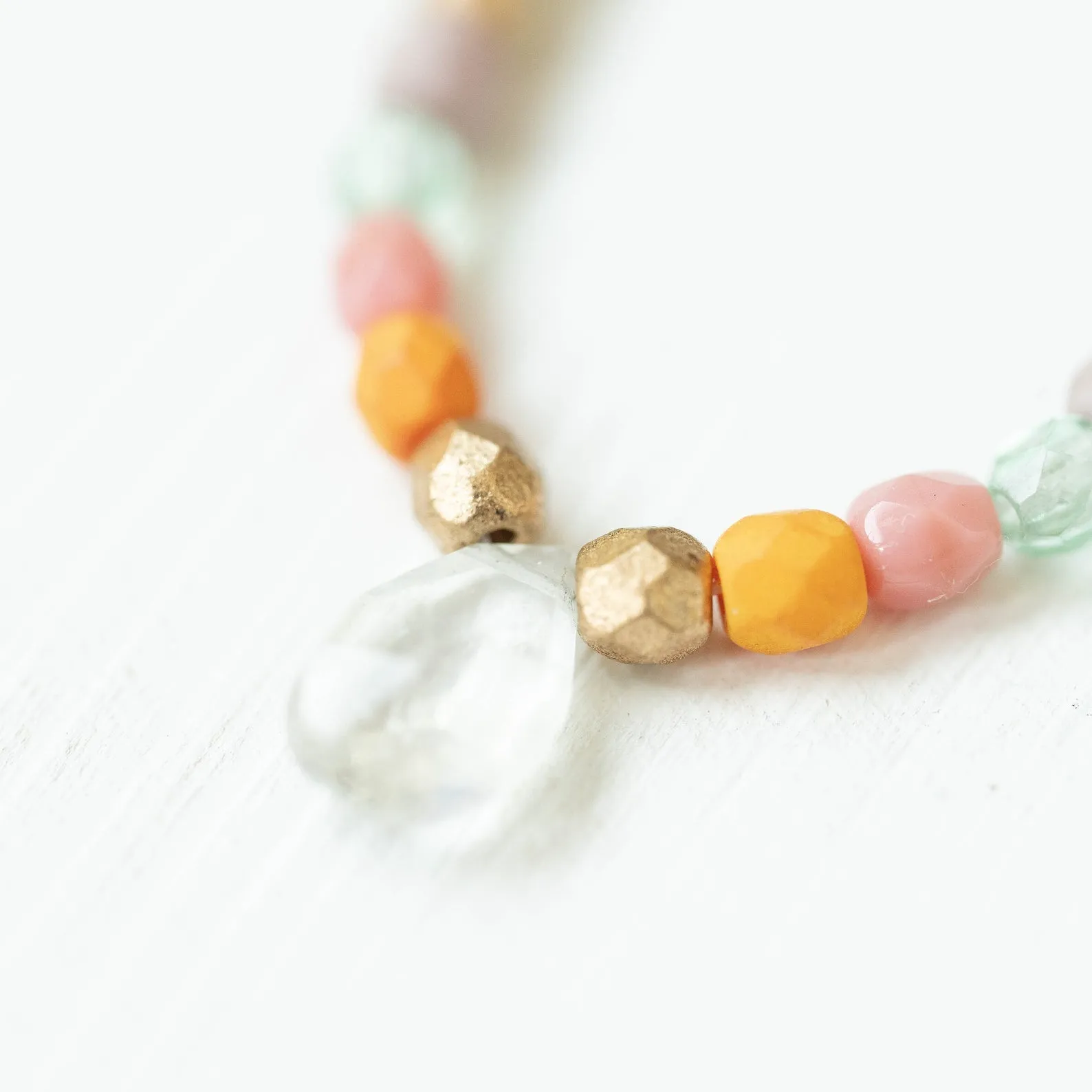 Dainty Pastel Moonstone Necklace