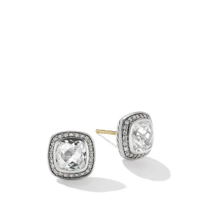 David Yurman Petite Albion® Stud Earrings with White Topaz and Pavé Diamonds