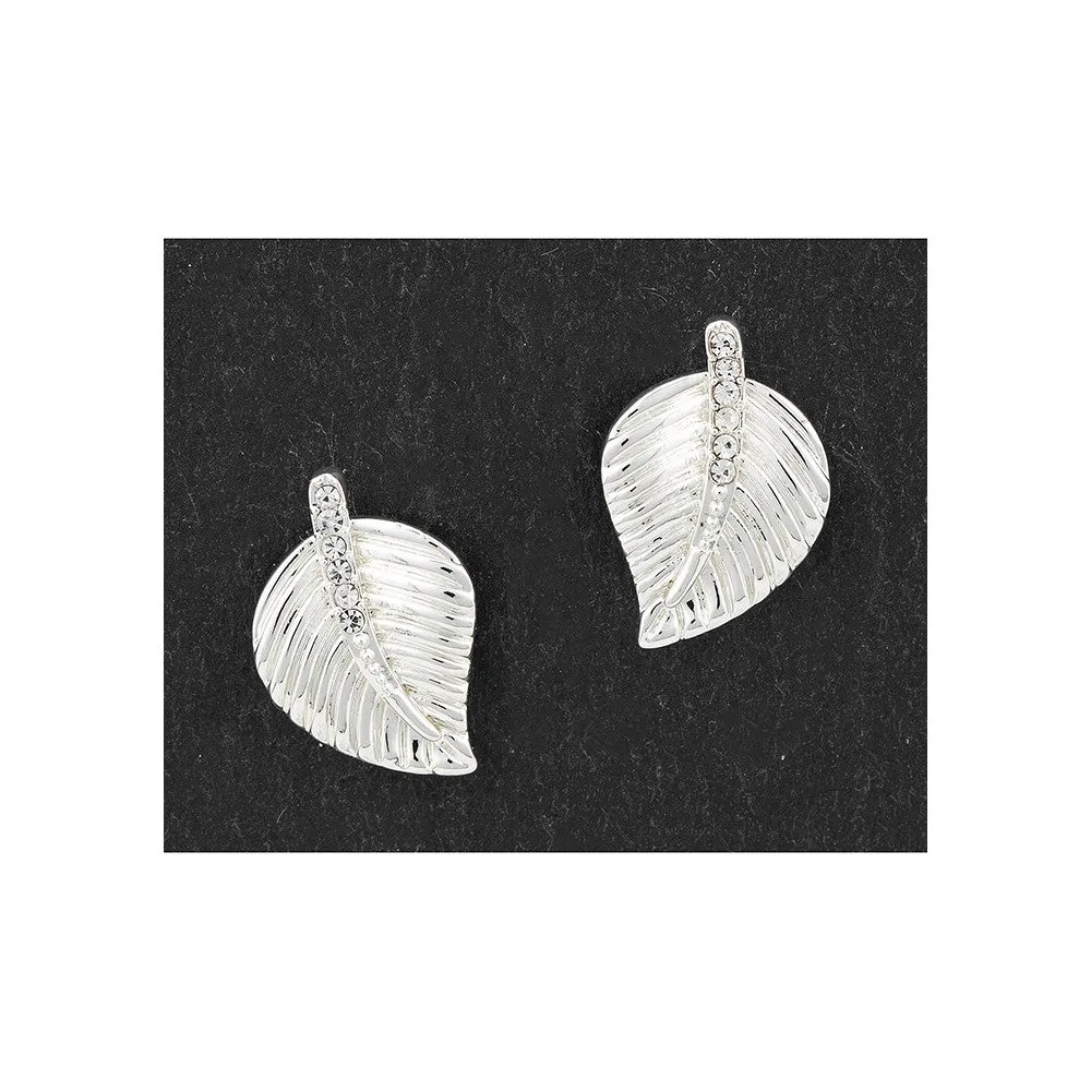 Equilibrium Back To Nature Leaf Stud Earrings
