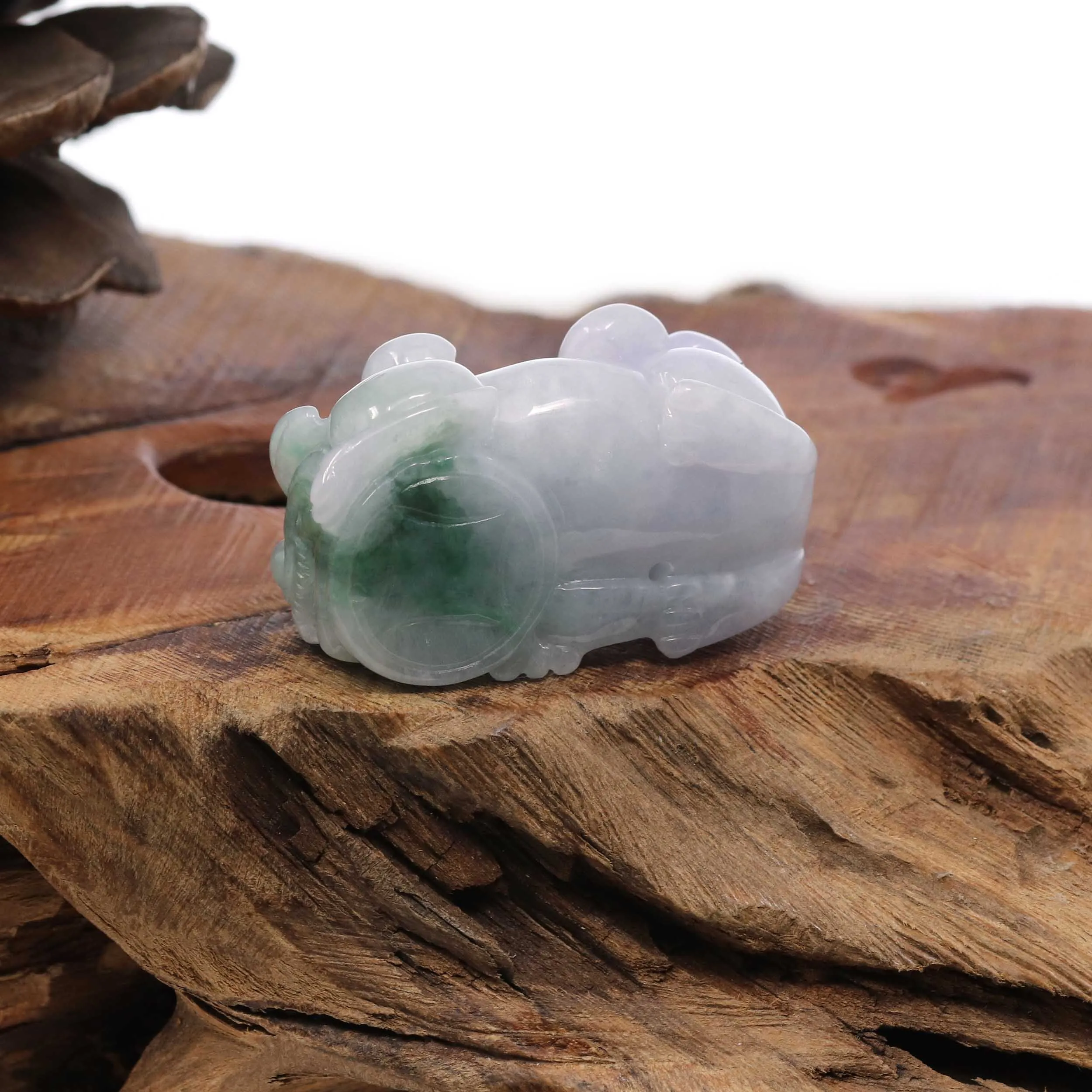 Genuine Burmese High quality Lavender-Green Jadeite Jade PiXiu Pendant Necklace