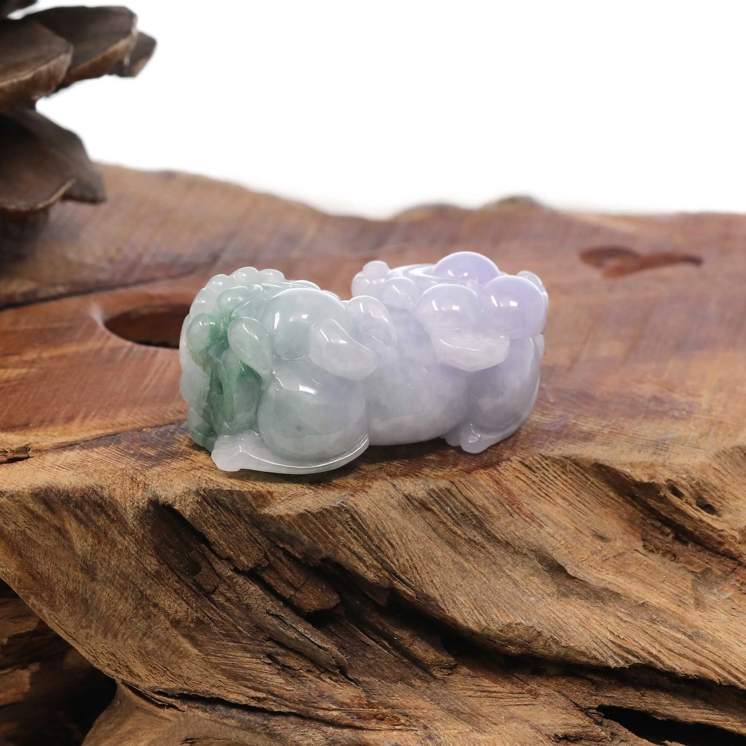 Genuine Burmese High quality Lavender-Green Jadeite Jade PiXiu Pendant Necklace