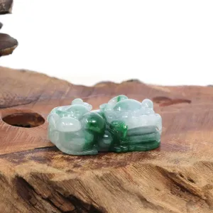 Genuine High quality Burmese Ice Green Jadeite Jade PiXiu Pendant Necklace