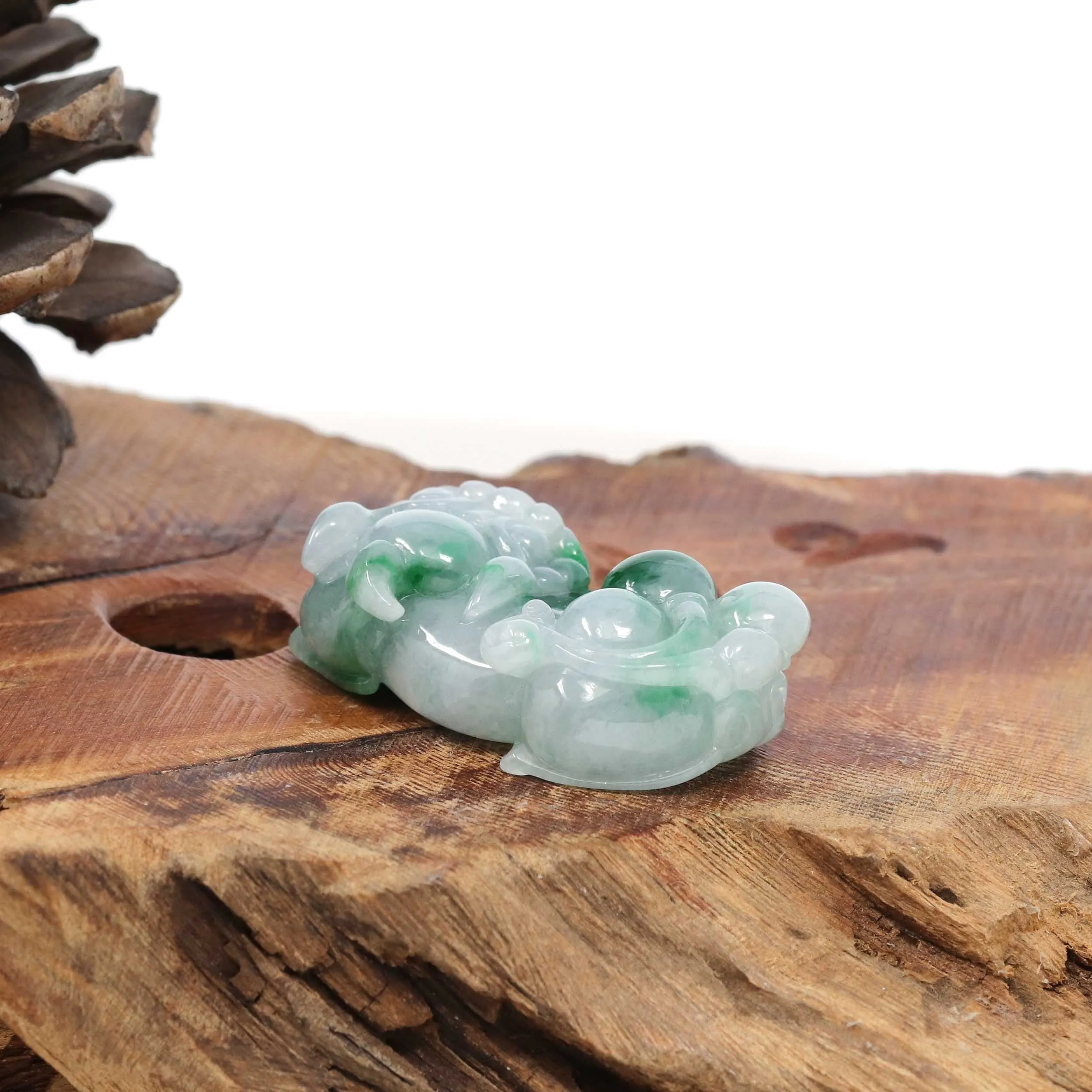 Genuine High quality Burmese Ice Green Jadeite Jade PiXiu Pendant Necklace