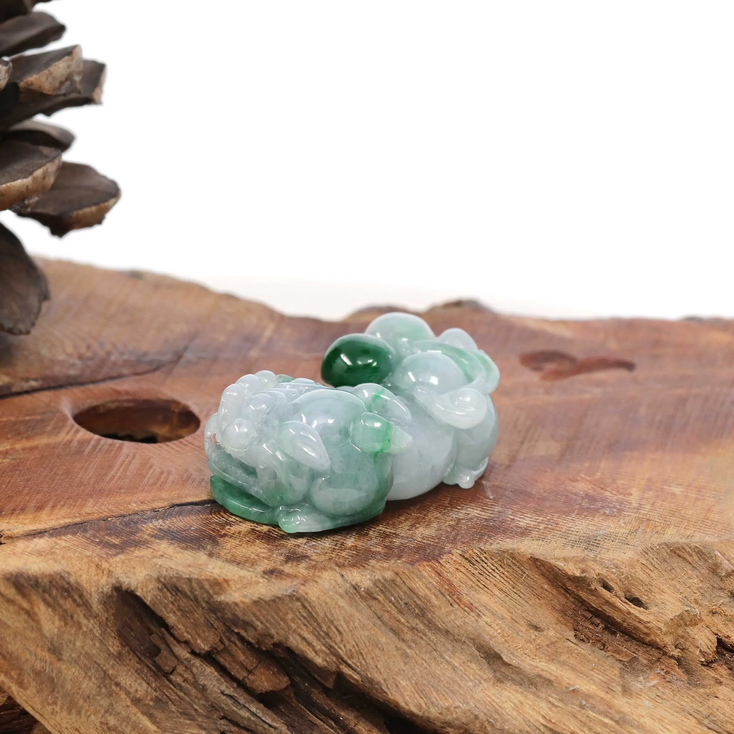 Genuine High quality Burmese Ice Green Jadeite Jade PiXiu Pendant Necklace