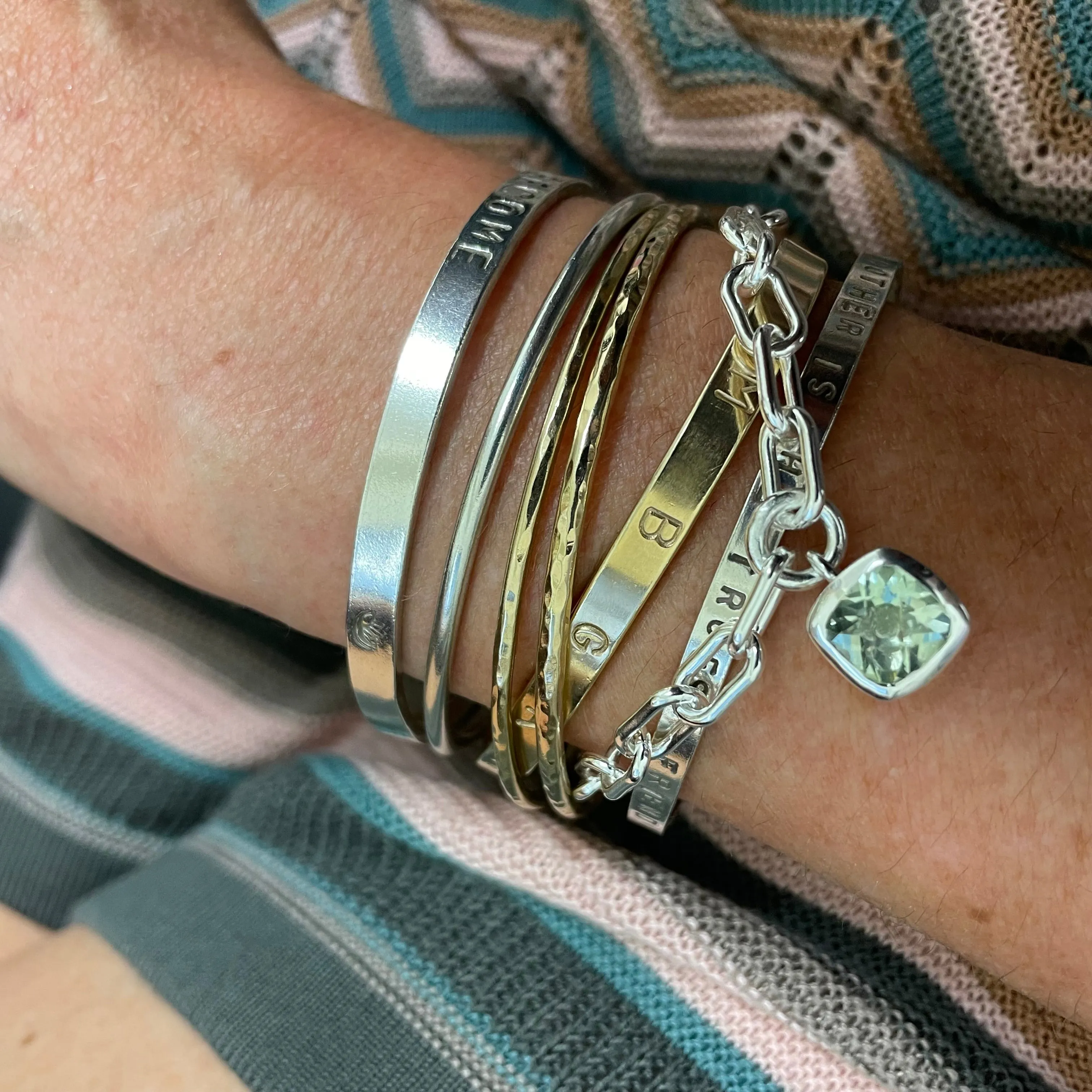 Green Quartz Link Bracelet