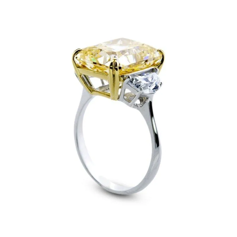 Harlow Barion Radiant Halfmoon Cocktail Ring Fancy Yellow