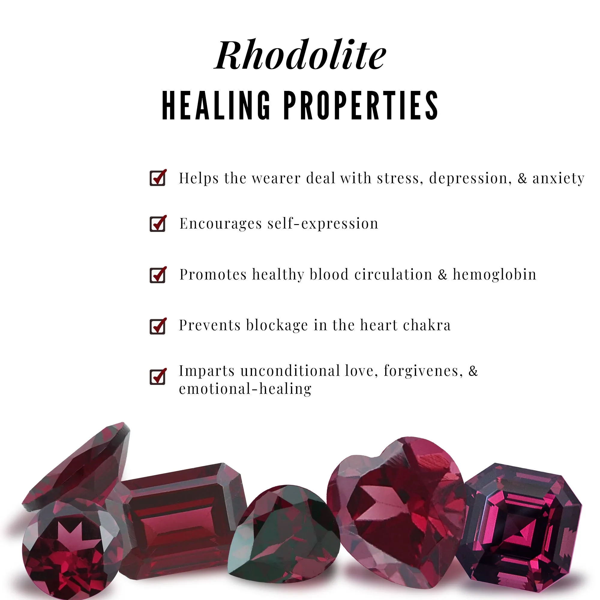 Heart Shape Rhodolite Solitaire Double Band Ring with Diamond
