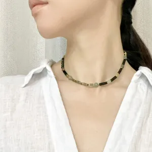 Jade Vine Multicolour jade choker necklace