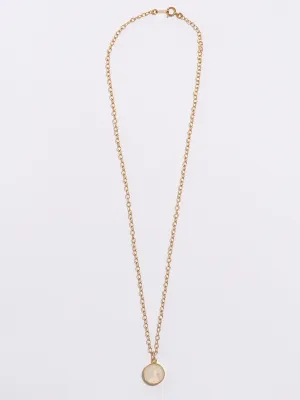 Jamie Small Moonstone Coin Pendant Necklace