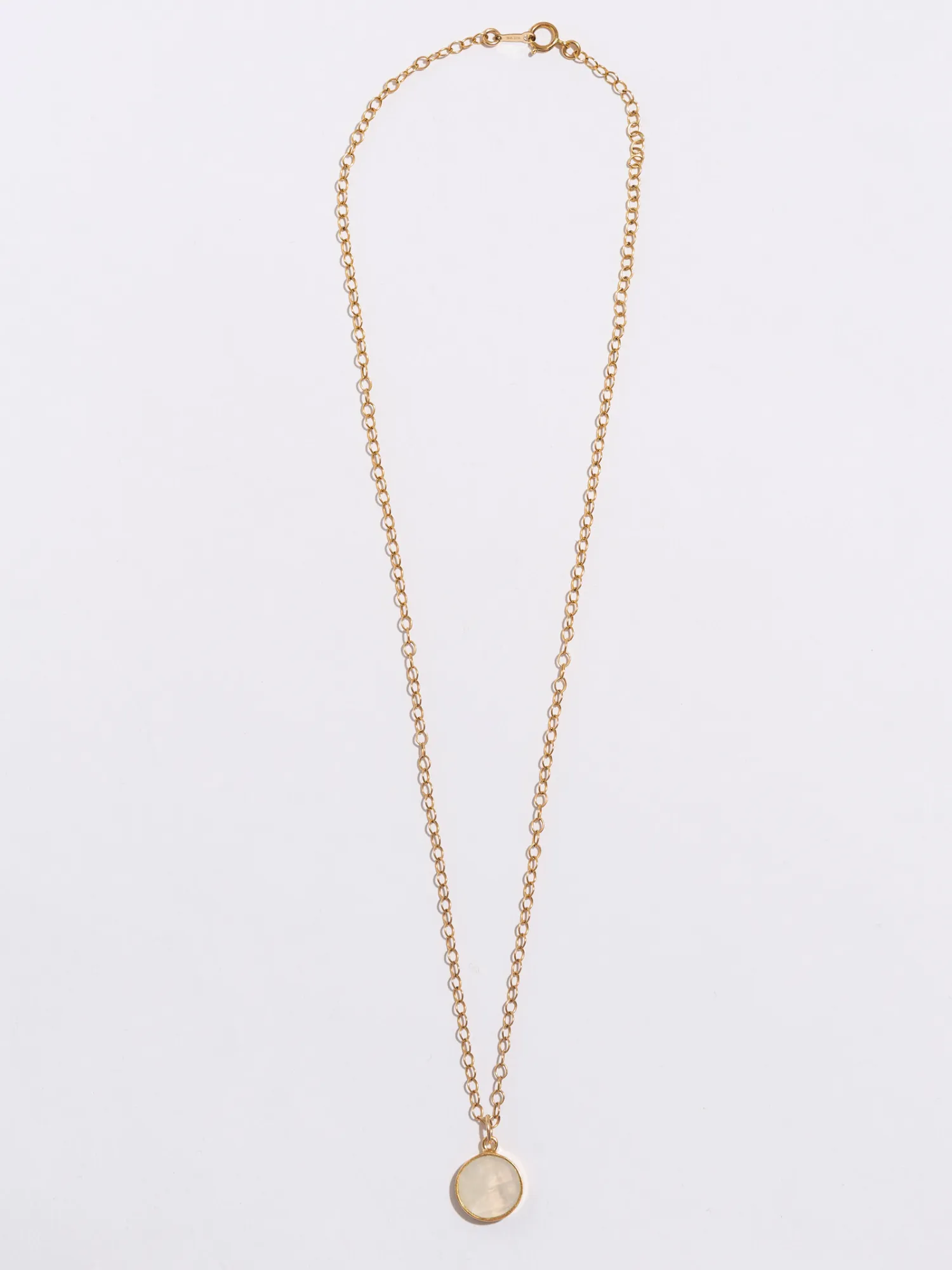Jamie Small Moonstone Coin Pendant Necklace