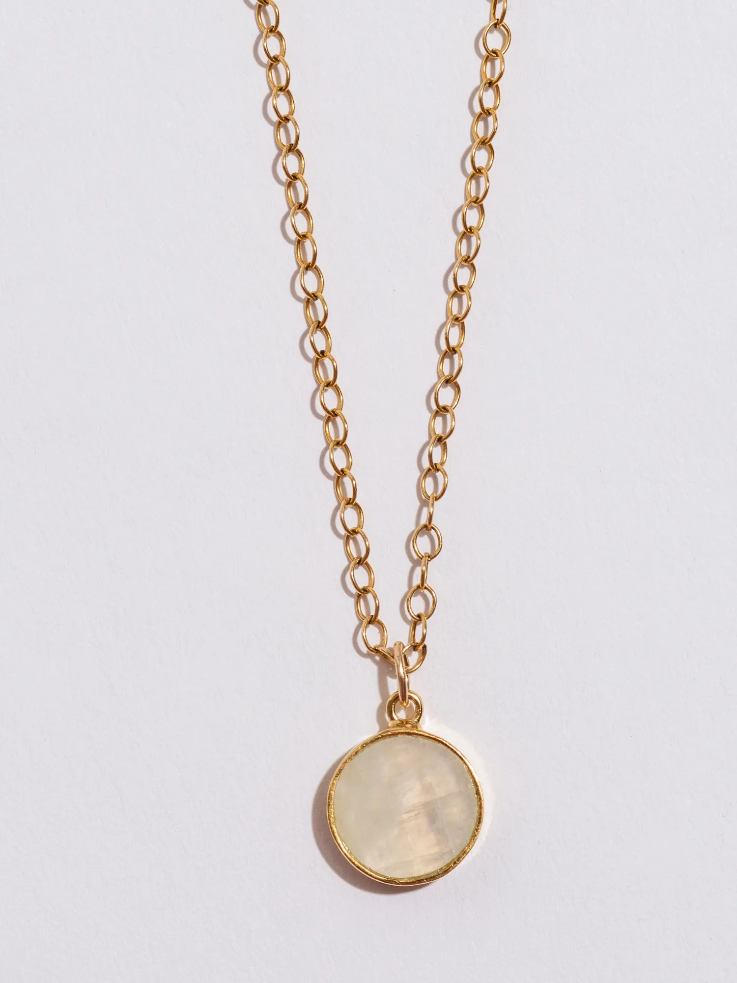 Jamie Small Moonstone Coin Pendant